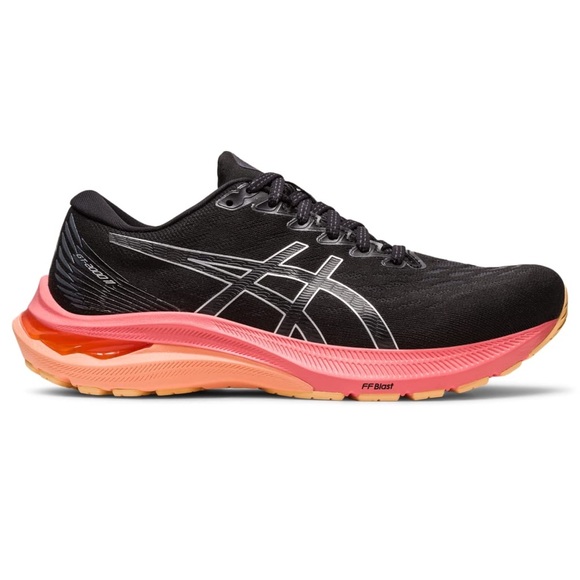 ASICS Women's Black and Coral Athletic Shoes - Picture 1 of 13